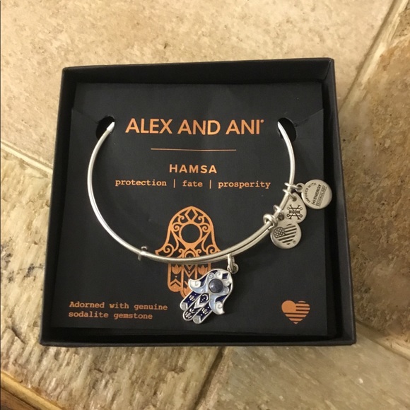 Alex and Ani Jewelry - Alex And Ani HAMSA Sodalite Gemstone Bracelet